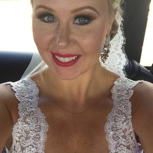 Amber did my makeup and hair for my wedding day. S