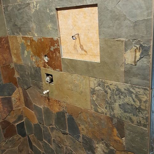 my bathroom remodeled. The tile looks amazing. It 