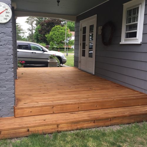 ProppCo completed A porch and a deck that another 