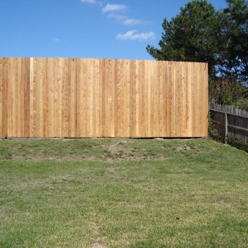Our 8ft Privacy fence looks great! They paid close