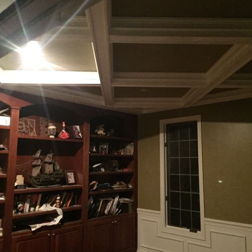 I asked Brian to add a coffered ceiling to a home 