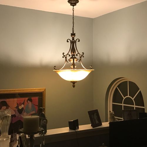 Needed a chandelier installed in my townhouse foye