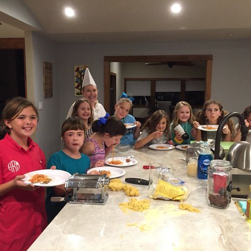 Chef Leslie did a cooking class for our girls scou