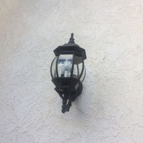 Johnny arrived on time and installed 2 light fixtu
