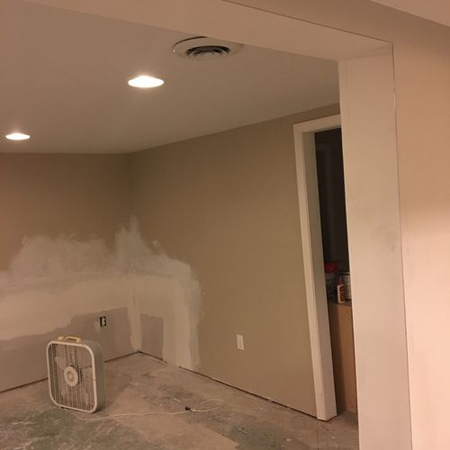 We had some drywall finish work done in our baseme