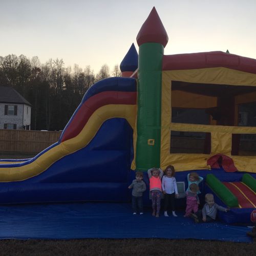 We loved the bounce house/slide combo that we rent