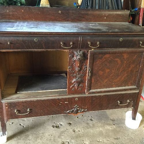 I inherited an antique buffet from my great-grandp