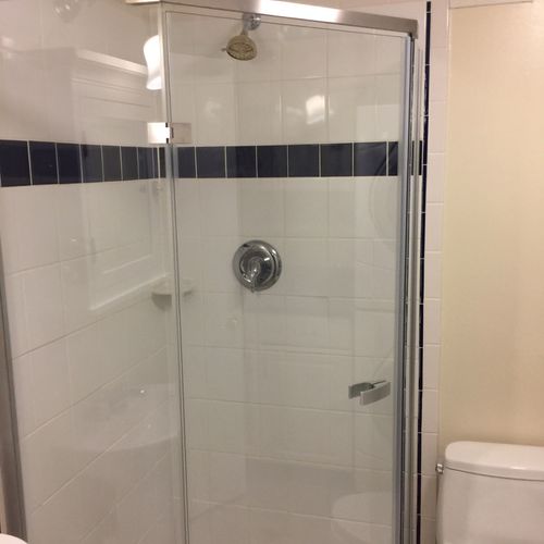 Excellent service and workmanship. The shower door