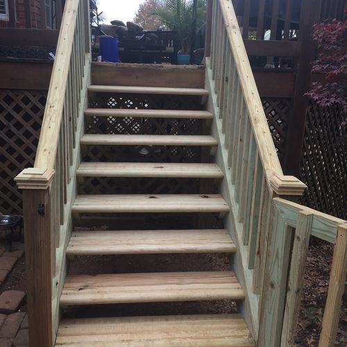 Heath did a great job repairing the steps to my de