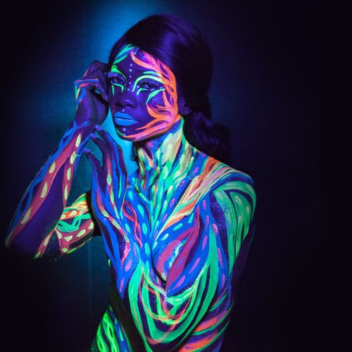 I shot with Clyde for a UV body paint shoot as a m