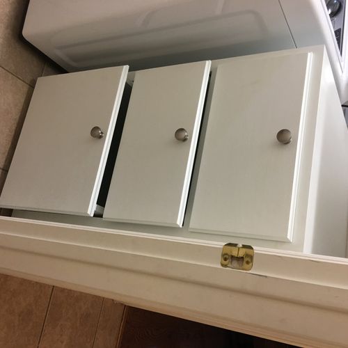 I requested cabinets for my laundry room. From the