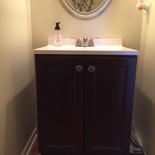 jake did a great job on our bathroom vanity!  ther