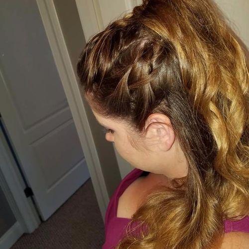 Toni did my hair for a wedding in September. She h