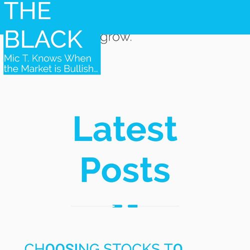 I am a stock tip Guru who needed a Blog to Showcas
