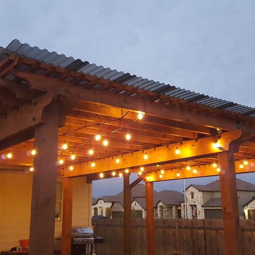 We built a pergola on our back patio and we wanted