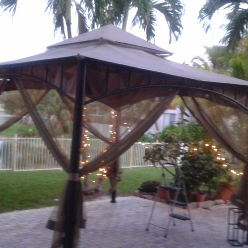 Needed a gazebo installed. They were absolutely pe