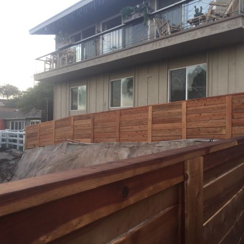 I am very satisfied with the horizontal wood fence
