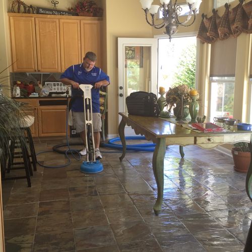 Parsons Pro cleaned my slate floors carpet and sta
