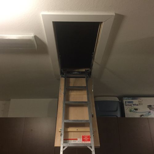 I hired Javier to install an attic ladder in my ga