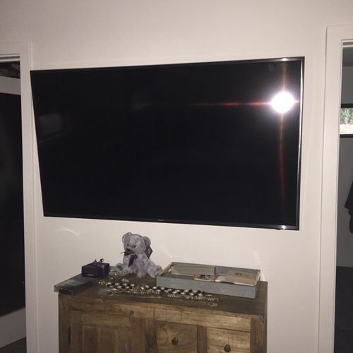 Eric replaced an existing tv and then relocated th