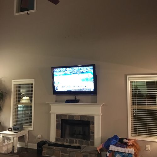 We needed to have 2 TVS mounted, one for over our 