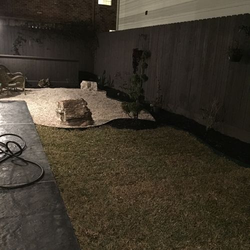 We were very happy with our side-yard project done
