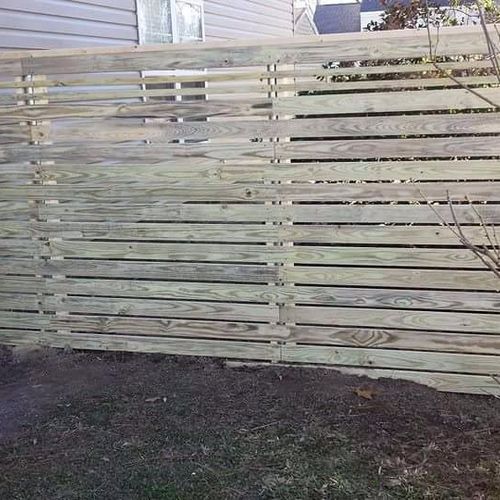 Built a custom fence for my home as well as shelvi