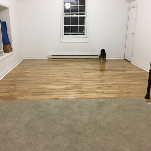 We had hard wood flooring installed in a portion o