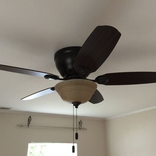 Dinh  installed a ceiling fan in our master bedroo
