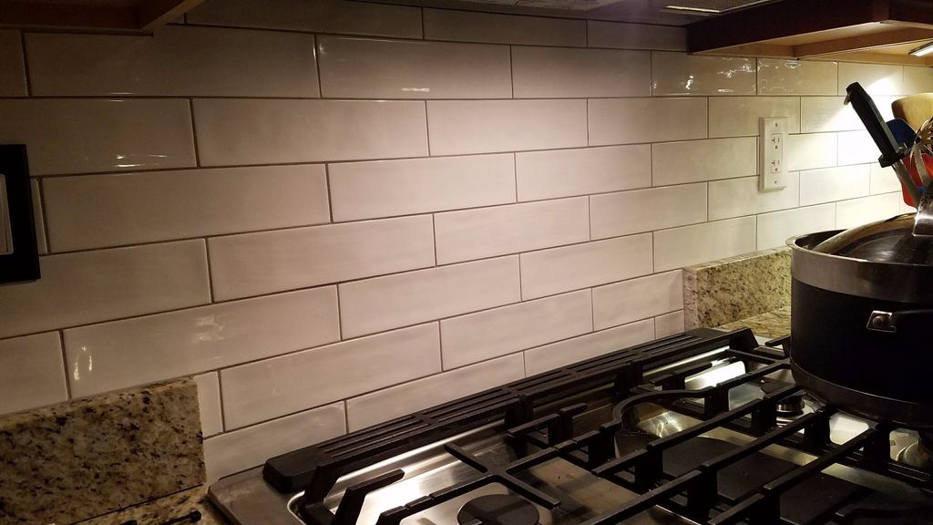 Expertly tiled our kitchen backsplash on 4 walls w