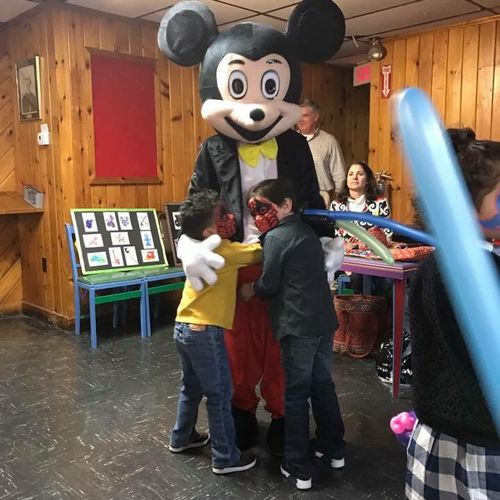 We had Mickey Mouse, balloon artist and painting. 