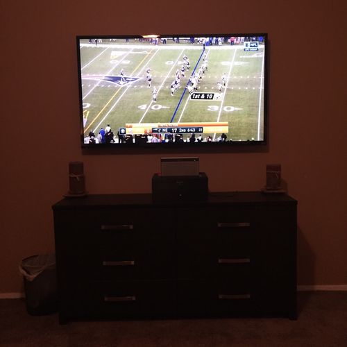 Lendell did a great job mounting my TV in my maste