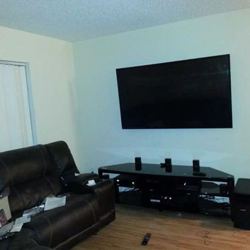 Ness mounted our 70inch Sony & our Bose system. He