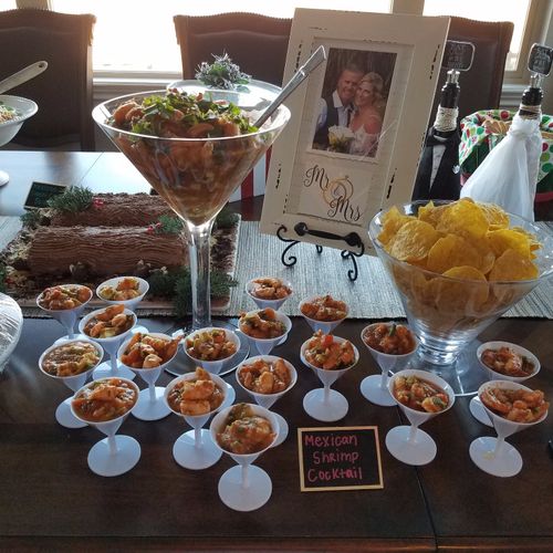 Amazing wedding reception appetizers including Mex