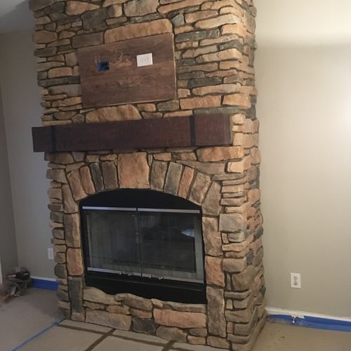 Advanced Renovations just completed our fireplace 
