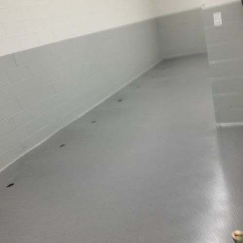 Epoxy flooring for animal hospital 
It was done in