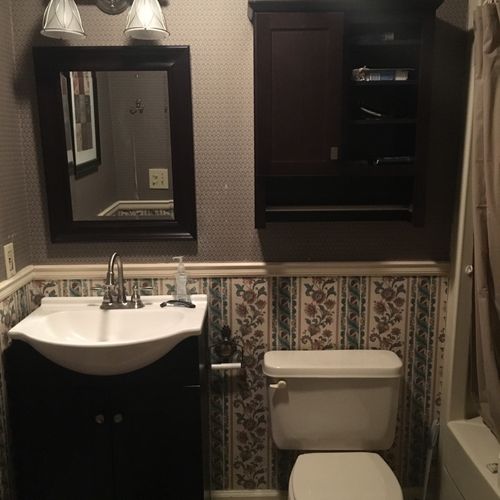 Replaced all fixtures, vanity and cabinets.  Very 