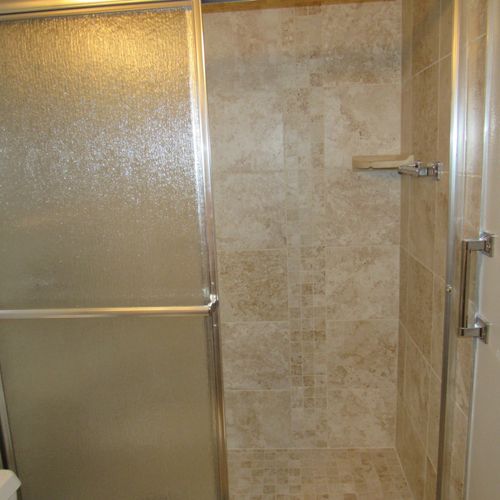 A&G replaced both shower stalls. They carried out 