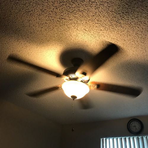 Needed a ceiling fan installed in the master bedro