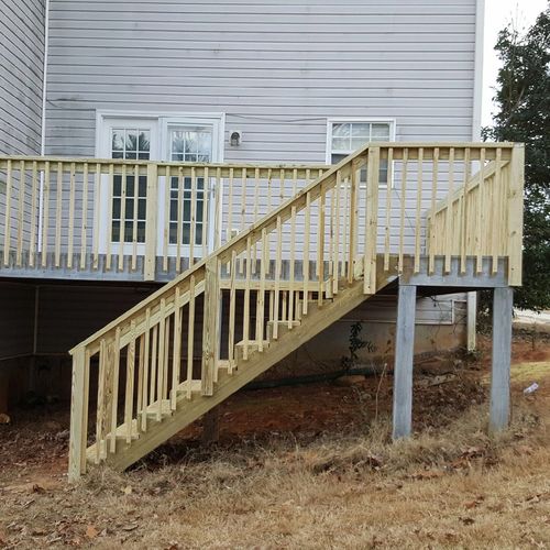 They rebuilt my 10x10 deck and staircase. Extremel