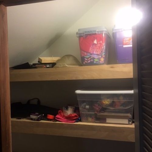 I needed shelves installed in one of my closets. I