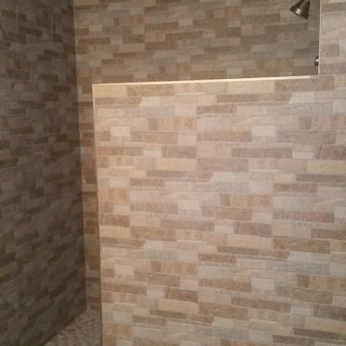 David did a great job on my shower. Looks great an