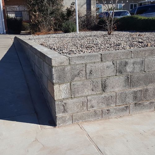 Had a retaining wall fixed after a truck damaged i