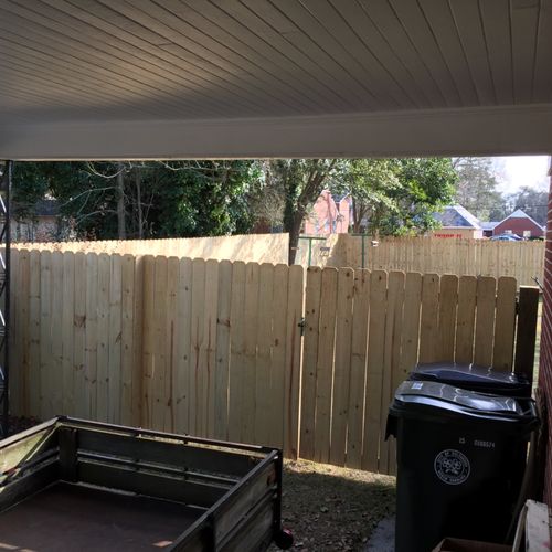 Twisted Oak installed privacy fencing in our back 