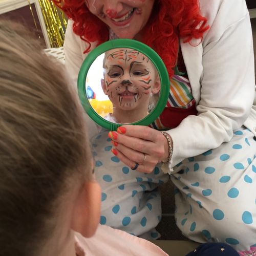 Andi the clown was great with the kids! Would high