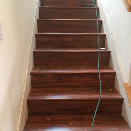 Flooring for stairway, whole upstairs including ma