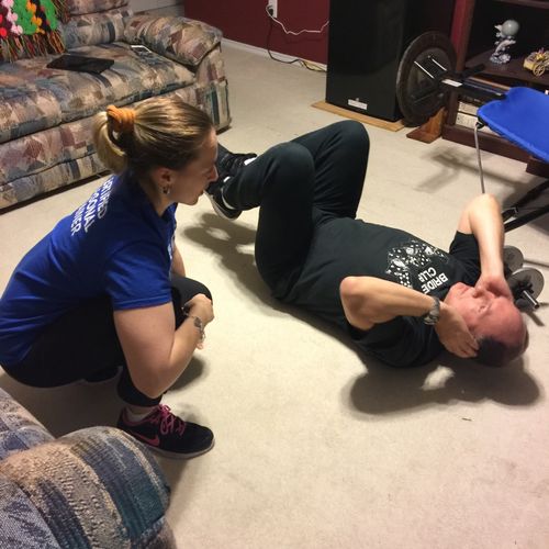 Victoria has been training my husband and I for ab