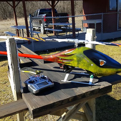 I had a RC helicopter canopy painted.   I wanted e