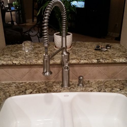 I had a new kitchen faucet installed and the old o