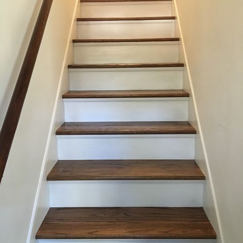 We hired Joe to redo our old stairs in our home. T